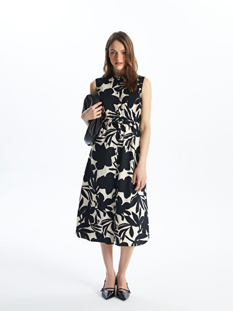 LCWAIKIKI Classic Patterned Women's Shirt Dress - S4J677Z8-LQJ