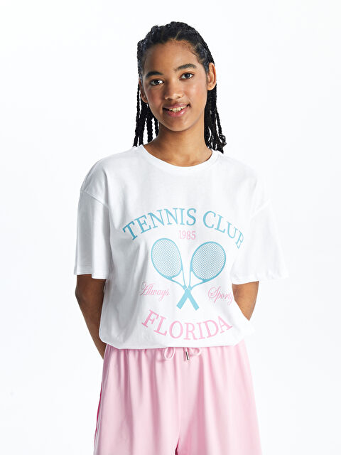 XSIDE ACTIVE Crew Neck Printed Short Sleeve Women's T-Shirt - S4J814Z8-Q6K