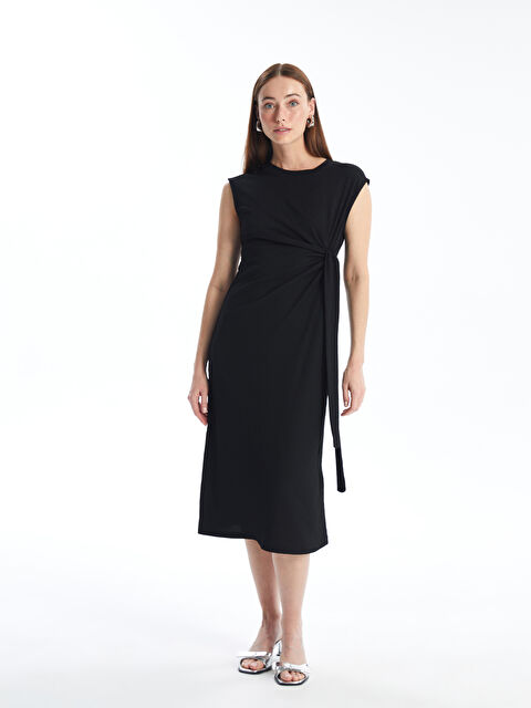 LCWAIKIKI Classic Women's Crew Neck Plain Dress - S4JA86Z8-CVL