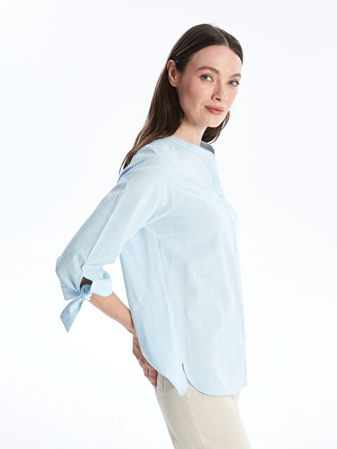 LCW Grace Kadın Kaçık Yaka Düz Gömlek - S4JB27Z8-PPZ