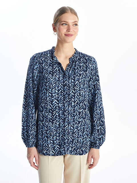 LCW Grace Bluza ženska sa izrezom, dezenirana, dugih rukava