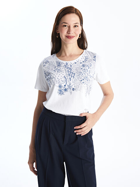 LCW Grace Žena BIJELA Majica kratkih rukava - S4JB59Z8-FFB