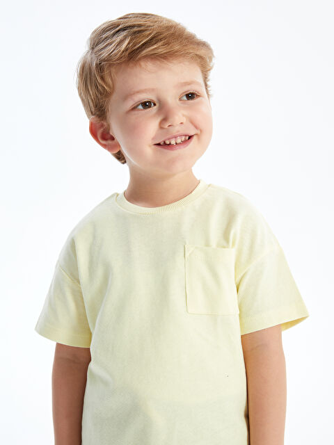 LCW Kids Crew Neck Short Sleeve Basic Baby Boys' T-Shirt - S4JC58Z1-FEC
