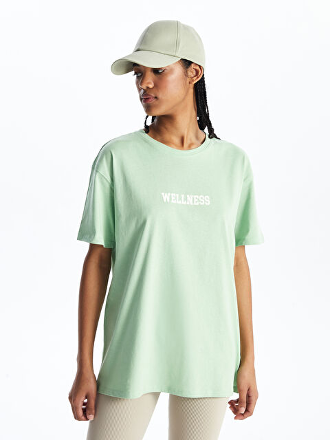 XSIDE ACTIVE Crew Neck Printed Short Sleeve Women's T-Shirt - S4JD50Z8-SX9