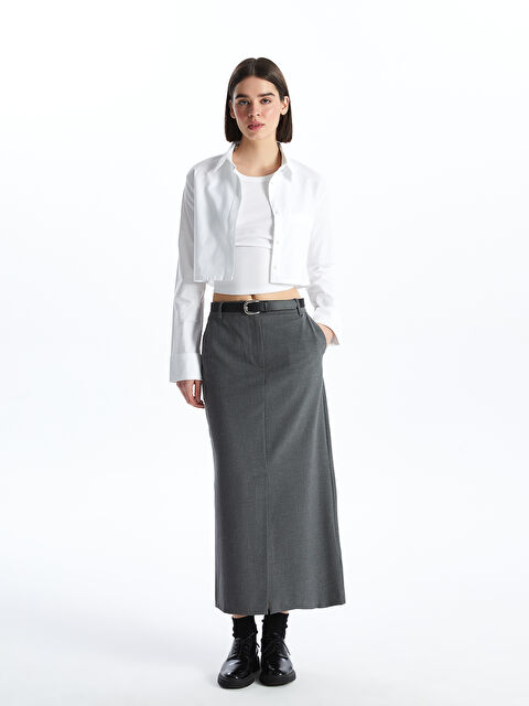 LCW Vision Kadın Standart Fit Düz Etek - S4JD96Z8-VYV