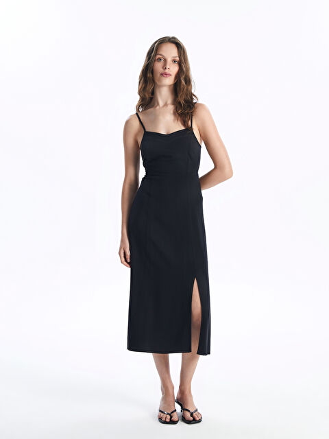 LCW Vision Kalp Yaka Düz İp Askılı Elbise - S4JE22Z8-CVL