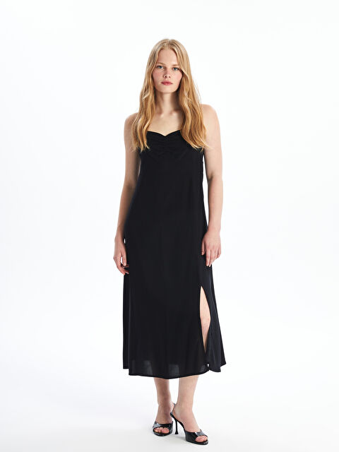 LCW Vision Kalp Yaka Elbise - S4JE26Z8-CVL