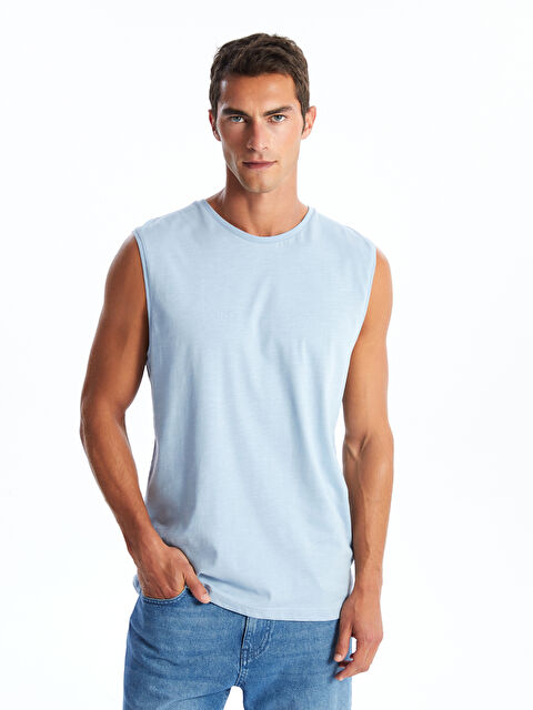 LC WAIKIKI Bisiklet Yaka Kolsuz Erkek Pijama Üst - S4JG87Z8-FFH