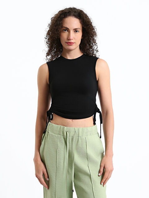 XSIDE Women's Halter Neck Plain Sleeveless Blouse - S4JH41Z8-CVL