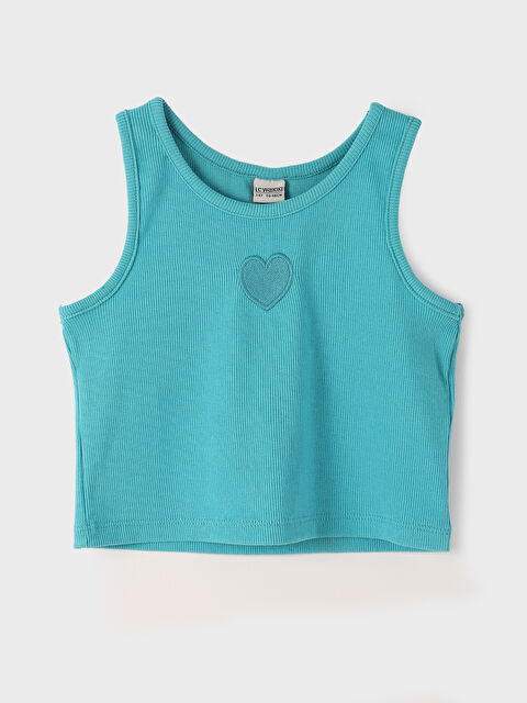 LCW Kids Crew Neck Girl's Crop Singlet - S4JI98Z4-V0A