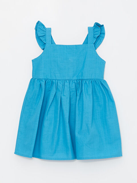 LCW ECO Kare Yaka Askılı Basic Kız Bebek Elbise - S4JJ64Z1-GVU