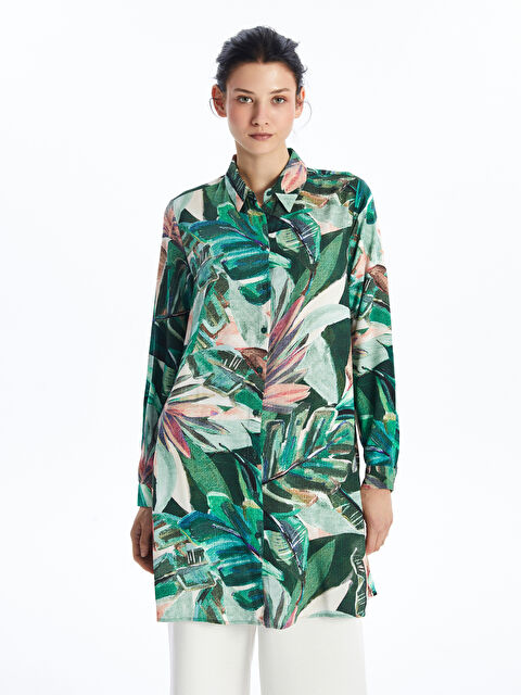 LCWAIKIKI Classic تونیکی کراسی نەخشدار بۆ ژنان - S4JJ72Z8-LRR