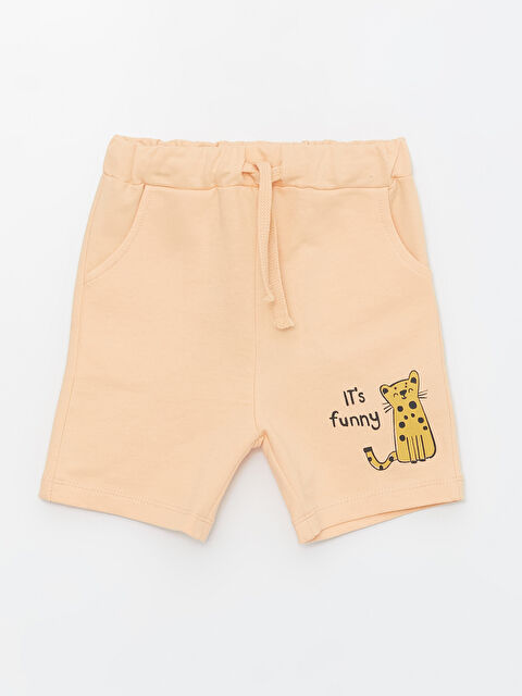 LCW ECO Elasticated Waist Printed Baby Boys' Shorts - S4JK29Z1-VHB