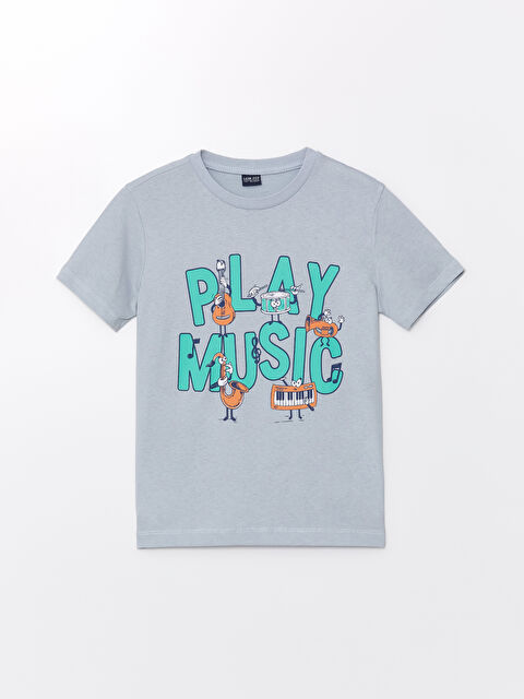 LCW ECO Crew Neck Printed Short Sleeve Boys' T-Shirt - S4JL79Z4-FFH