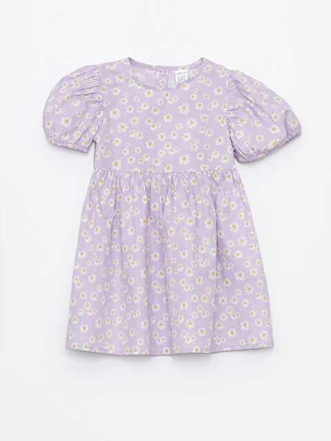 LCW ECO Bisiklet Yaka Kısa Kollu Baskılı Kız Bebek Elbise - S4JM65Z1-LSC