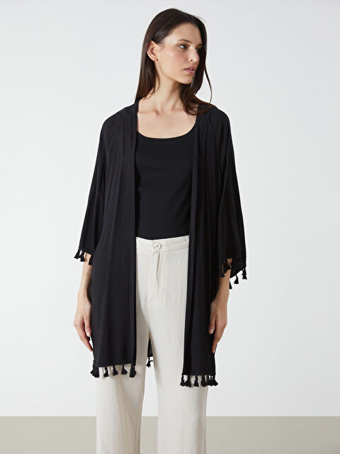 LCW Vision Shawl Collar Oversize Women's Kimono - S4JO07Z8-RQL