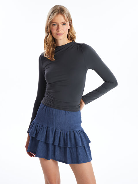 LCW Vision Kadın Beli Lastikli Düz Etek - S4JQ04Z8-JHM