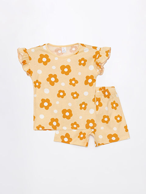 LCW ECO Baby Girls' Shortie Pyjama Set - S4JU05Z1-LSR