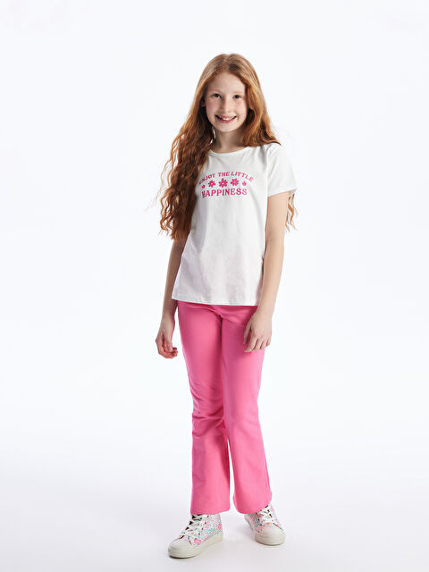 LCW Kids Beli Lastikli İspanyol Paça Kız Çocuk Tayt - S4JY11Z4-Q79