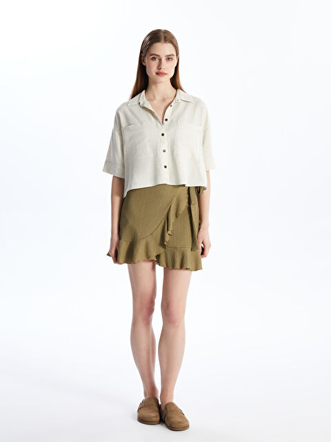 LCW Vision Kadın Beli Lastikli Düz Etek - S4JY63Z8-YCY