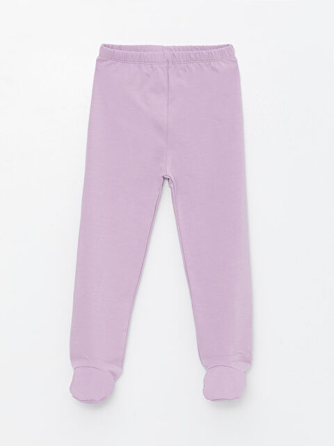 LCW ECO Elasticated Waist Baby Girls' Full-feet Pyjama Bottoms - S4K130Z1-HBF