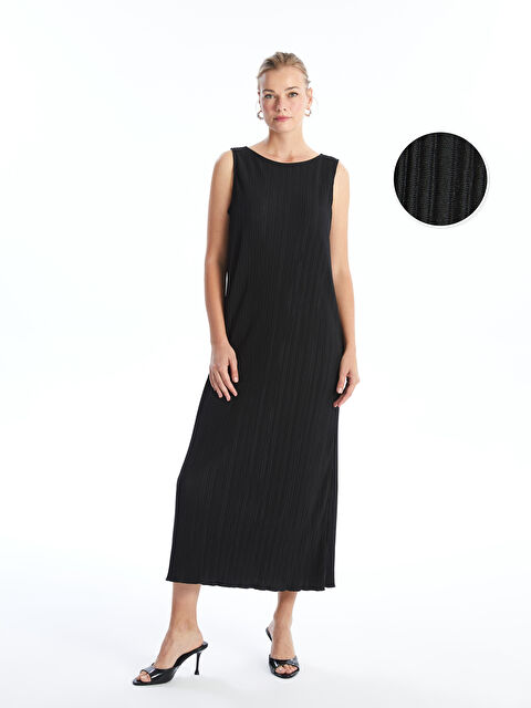 LCWAIKIKI Classic Kadın Bisiklet Yaka Düz Elbise - S4K144Z8-CVL