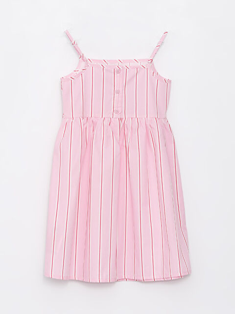 LCW ECO Kare Yaka Kız Çocuk Elbise - S4K331Z4-LHF