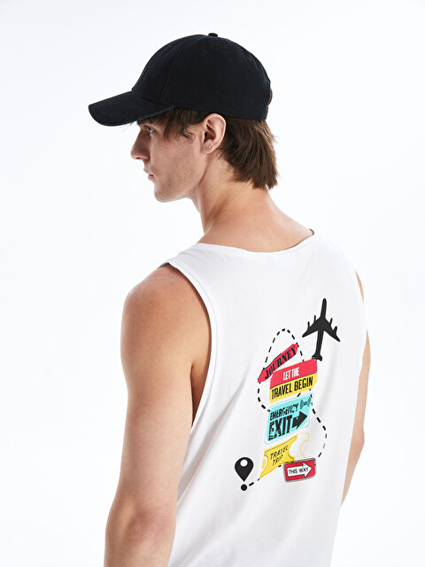 LCW SWIMWEAR Bisiklet Yaka Baskılı Erkek Kolsuz Tişört - S4K466Z8-J5E