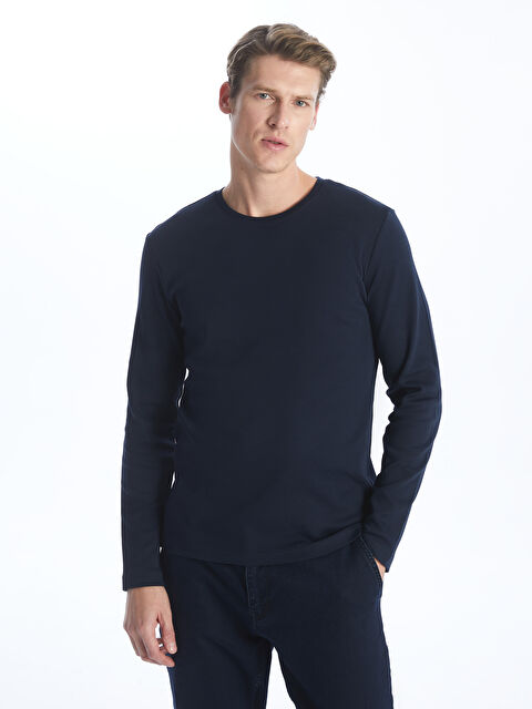 LCWAIKIKI Classic Crew Neck Long Sleeve Men's T-Shirt - S4K697Z8-DWP