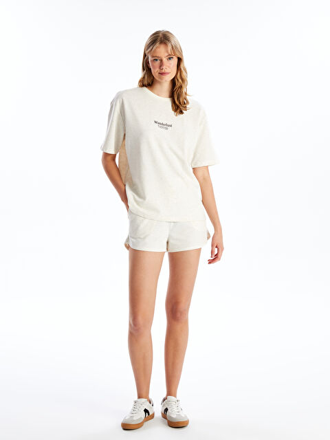 LCW Vision Standart Fit Düz Keten Karışımlı Kadın Şort - S4K710Z8-VKE