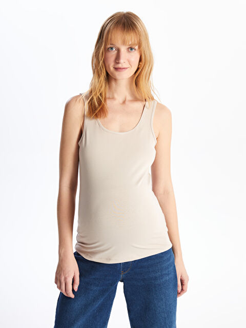 LCWAIKIKI Maternity Hamile U Yaka Düz Atlet - S4K928Z8-G4S