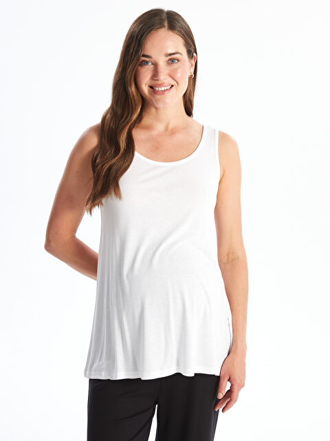 LCWAIKIKI Maternity Hamile U Yaka Düz Atlet - S4K937Z8-Q6K