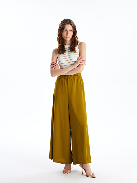 LCWAIKIKI Classic Beli Lastikli Rahat Kalıp Kadın Pantolon - S4KA16Z8-SZR