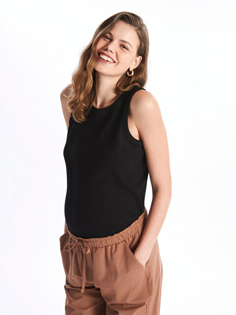 LCWAIKIKI Maternity Hamile Bisiklet Yaka Düz Atlet - S4KA74Z8-CVL