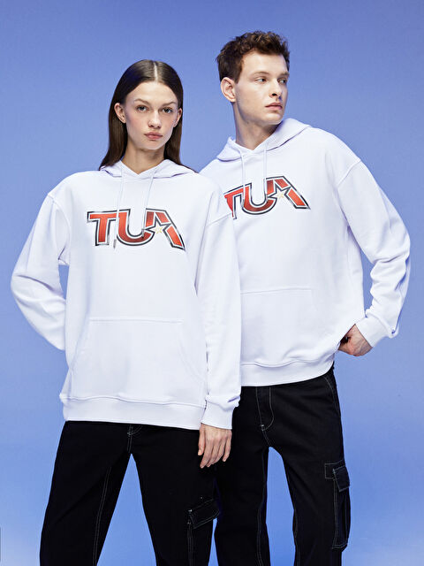 TUA TUA Baskılı Unisex Hoodie - S4KE13Z8-J5E