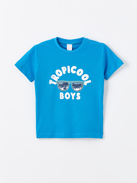 LCW ECO Crew Neck Short Sleeve Printed Baby Boys' T-Shirt - S4KE30Z1-H7M