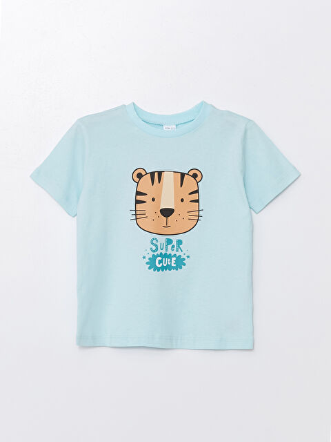 LCW ECO Crew Neck Short Sleeve Printed Baby Boys' T-Shirt - S4KE53Z1-QWW