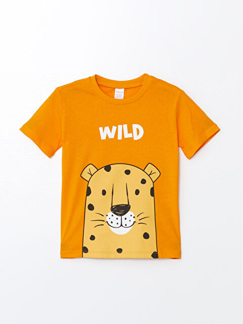 LCW ECO Majica sa okruglim izrezom, štampana, kratki rukav, za bebe dečake - S4KE68Z1-KY7