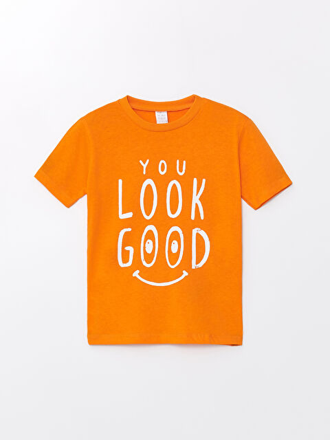 LCW ECO Crew Neck Short Sleeve Printed Baby Boys' T-Shirt - S4KE91Z1-KY7