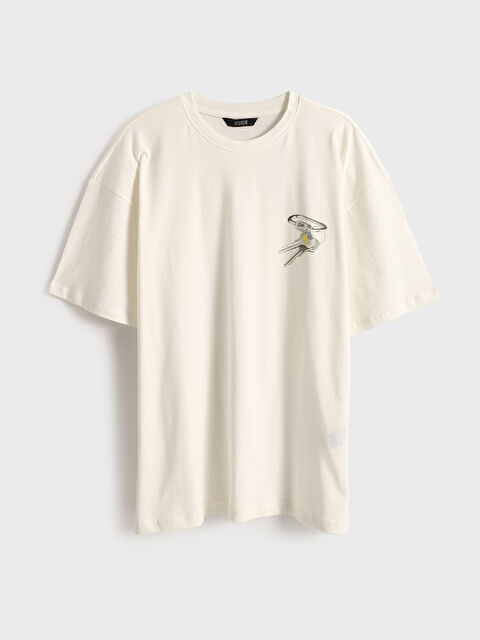 XSIDE Crew Neck Printed Short Sleeve Men's T-Shirt - S4KF22Z8-R9J