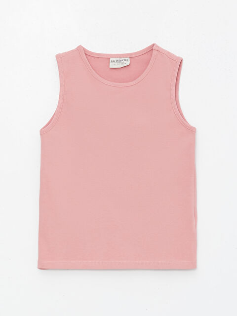 LCW ECO كول مدور بسيط قميص داخلي بلا كم بنات - S4KH92Z4-GJZ