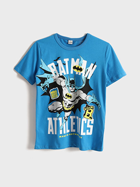 LCW Kids Crew Neck Batman Printed Boys' T-Shirt - S4KJ06Z4-JXJ