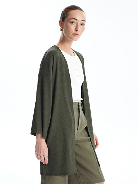 LCWAIKIKI Basic Shawl Collar Plain Long Sleeve Women's Cardigan - S4KO76Z8-HDQ