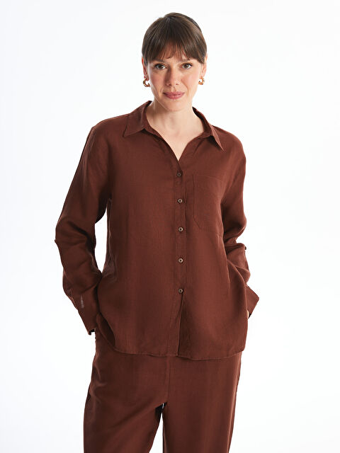 LCWAIKIKI Classic 100% Linen Women's Shirt - S4KP36Z8-HFD