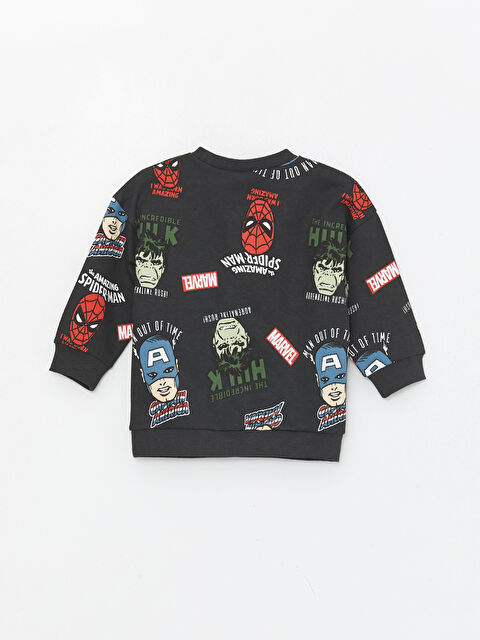 LCW ECO Crew Neck Long Sleeve Marvel Printed Baby Boys' Sweatshirt - S4KP41Z1-LQ9