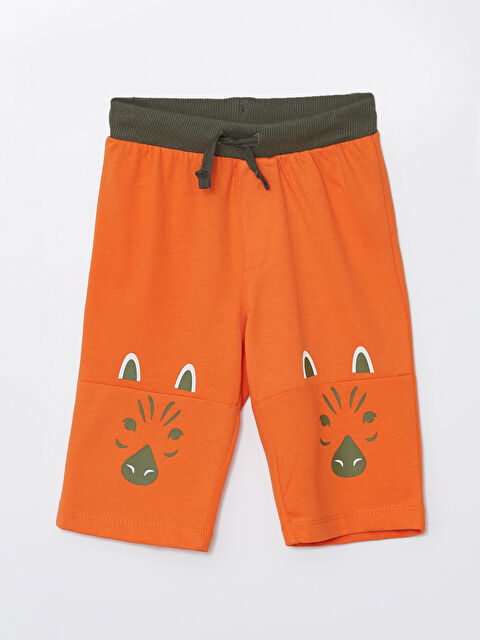 Calimera Kids Beli Lastikli Baskılı Erkek Bebek Şort - S4KQ98Z1-LTQ