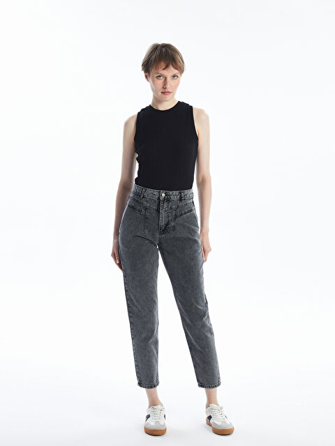 LCW Jeans Mom Fit Women's Jeans - S4KT13Z8-GRD