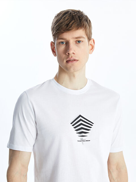 CALİMERA MODA Bisiklet Yaka Baskılı Kısa Kollu Erkek Tişört - S4KT74Z8-LU7