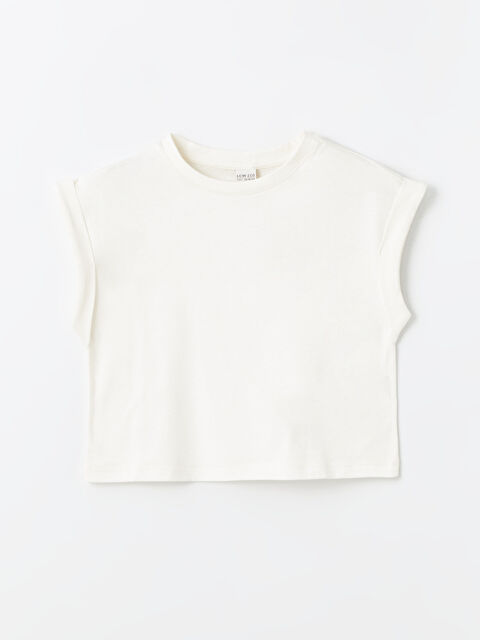 LCW ECO Bisiklet Yaka Basic Kısa Kollu Kız Çocuk Tişört - S4KU50Z4-R9J