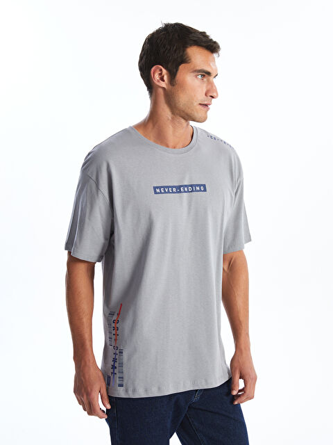 LCW ECO Crew Neck Short Sleeve Printed Combed Cotton Men's T-shirt - S4KV59Z8-R0S